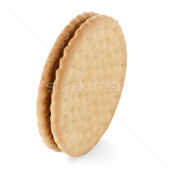 [[stock_photo]]: Sandwich · biscuits · chocolat · remplissage · blanche · brisé