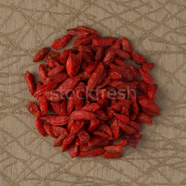 Circle of dry red goji berries Stock photo © homydesign