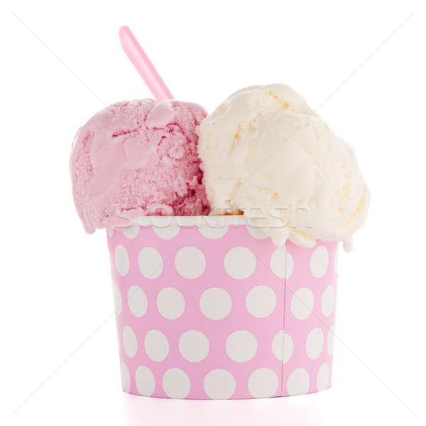 Ice cream scoop in paper cup Stock photo © homydesign