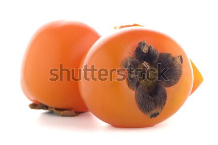 Persimmon vruchten witte natuur vruchten achtergrond Stockfoto © homydesign