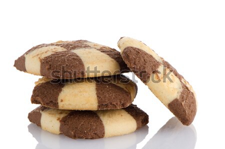 Burro cookies primo piano dettaglio cioccolato Foto d'archivio © homydesign