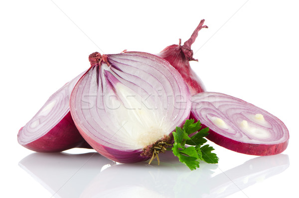 Stock photo: Red sliced onion