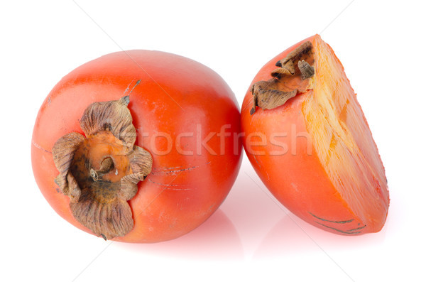 Persimmon with slice Stock photo © homydesign