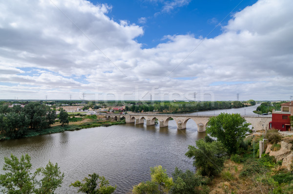 Bridge of the 12th century, Simancas, Spain  Stock photo © homydesign