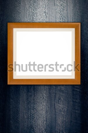 öreg képkeret klasszikus fa fal textúra Stock fotó © homydesign