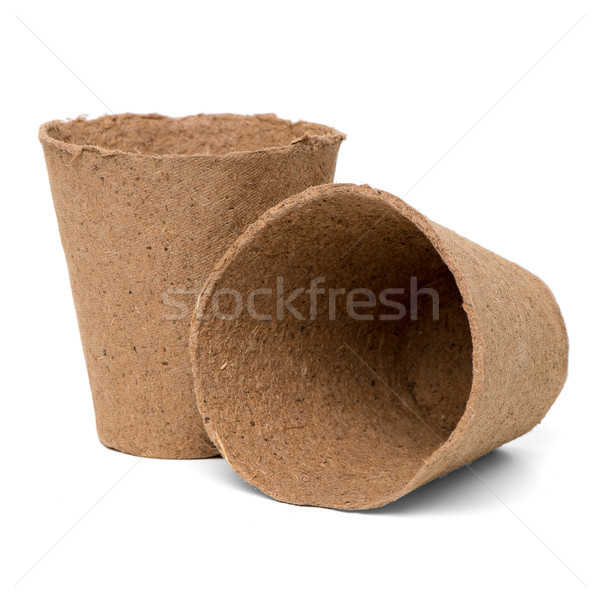 Two paper recycle pots Stock photo © homydesign