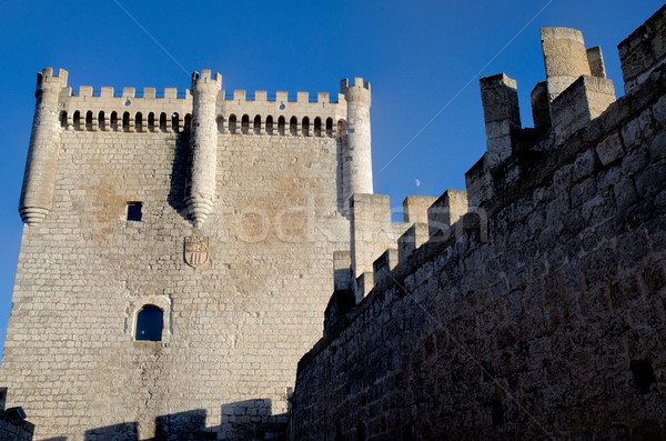Stone tower of Penafiel Castle, Spain Stock photo © homydesign