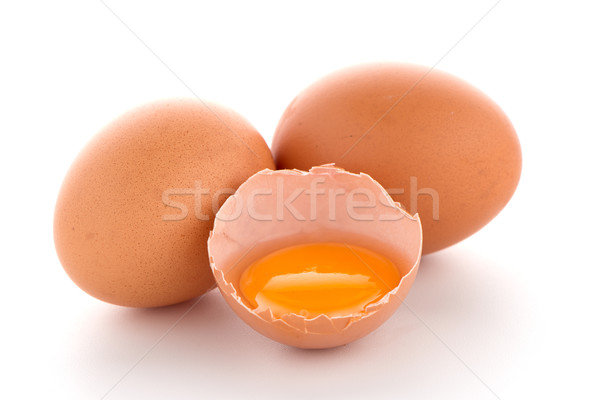 Ruw eieren geïsoleerd witte Pasen achtergrond Stockfoto © homydesign