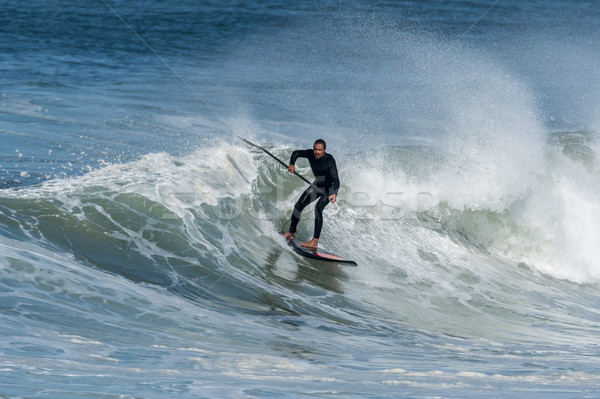Stand up paddle surfer Stock photo © homydesign