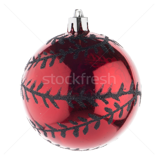 Rood christmas snuisterij witte bol ornament Stockfoto © homydesign