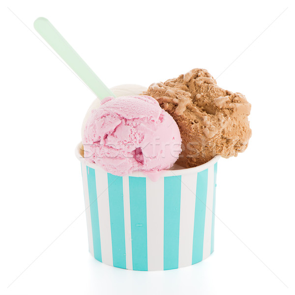 Ice cream scoop in paper cup Stock photo © homydesign