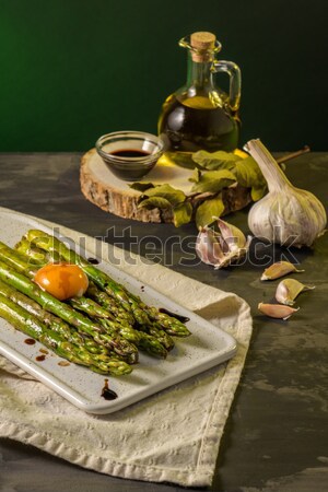 Asparagus cooked with egg  Stock photo © homydesign