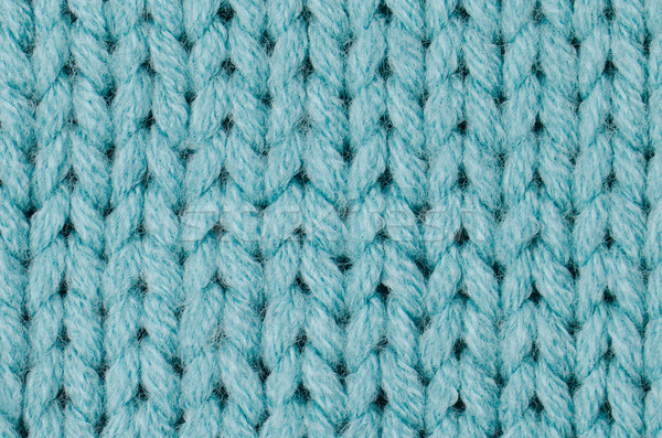 Blau gestrickt Wolle Textur kann Mode Stock foto © homydesign