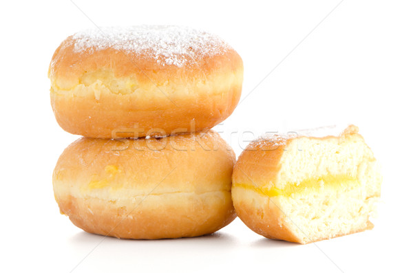 好吃 甜甜圈 細節 孤立 白 商業照片 © homydesign
