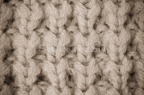 Beige knitted wool Stock photo © homydesign
