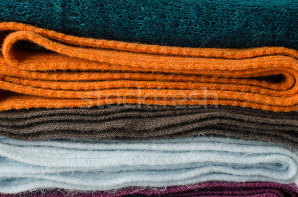 Pile of colorful scarves Stock photo © homydesign