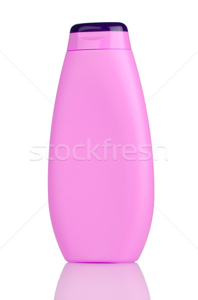 粉紅色 洗髮水 瓶 白色背景 身體 美女 商業照片 © homydesign