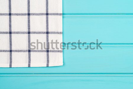 Blue and white towel over table Stock photo © homydesign