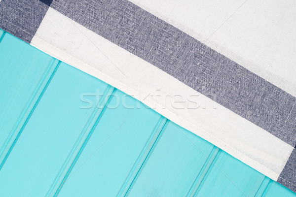 Blue and white towel over table Stock photo © homydesign