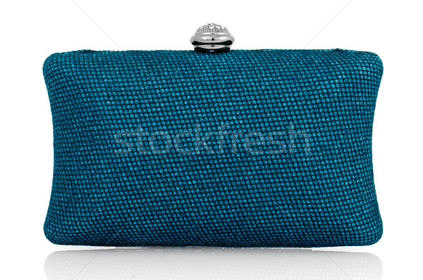 Kupplung Tasche eleganten blau Frau Farbe Stock foto © homydesign