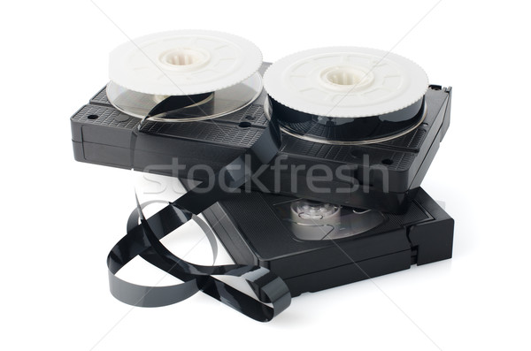 Stock photo: Two videotapes and reel