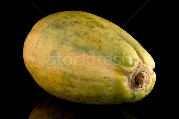 Papaya fruit on black background Stock photo © homydesign
