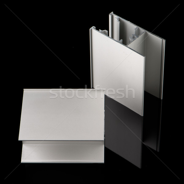 Imagine de stoc: Aluminiu · profil · esantion · izolat · negru · casă