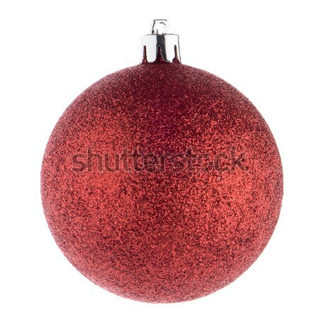 Rood christmas snuisterij witte bol ornament Stockfoto © homydesign