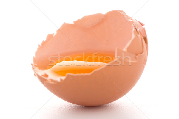 Raw egg isolated on white Stock photo © homydesign