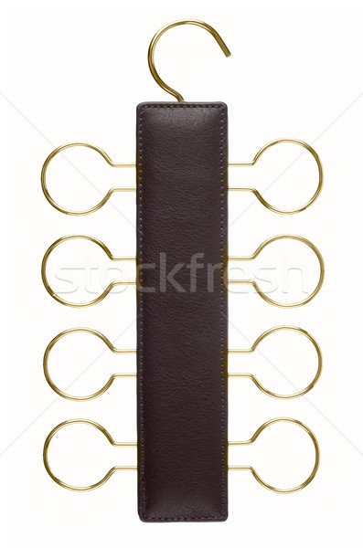 Leather tie hanger Stock photo © homydesign