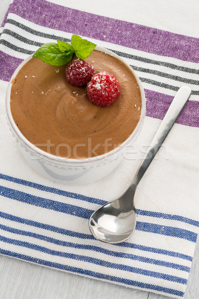 Paleo dieta estilo sobremesa chocolate escuro ovos Foto stock © homydesign