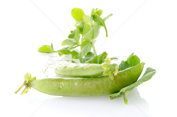 Friss zöld hüvely fehér étel csoport Stock fotó © homydesign