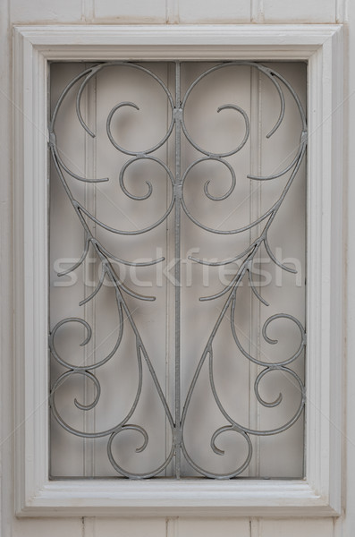 Window wrought iron grille Stock photo © homydesign