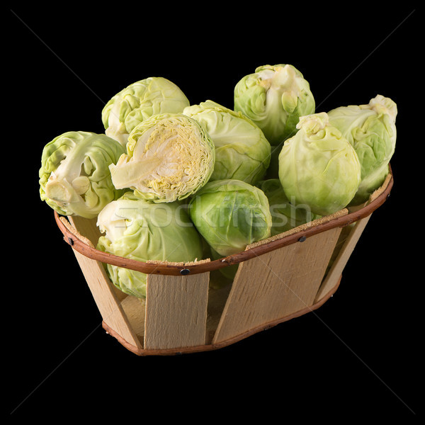 [[stock_photo]]: Fraîches · Bruxelles · bois · isolé · noir · alimentaire