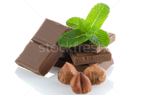 Chocolate parts Stock photo © homydesign