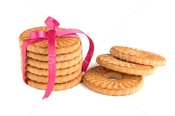Feestelijk ringen biscuits geïsoleerd witte Stockfoto © homydesign