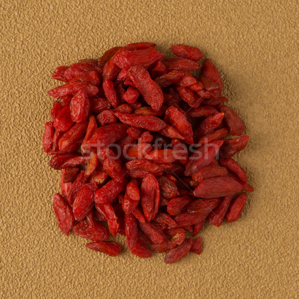 Circle of dry red goji berries Stock photo © homydesign