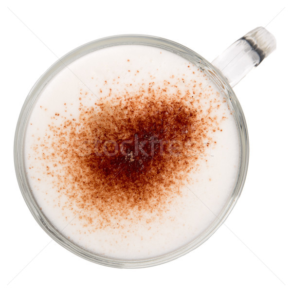 Stockfoto: Glas · beker · koffie · schuim · top