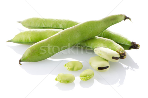 Zöldbab hüvely fehér étel tájkép konyha Stock fotó © homydesign