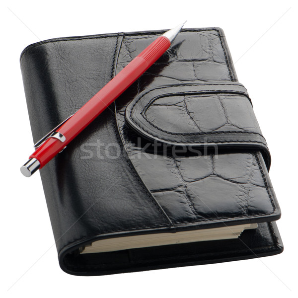 Leather notebook Stock photo © homydesign