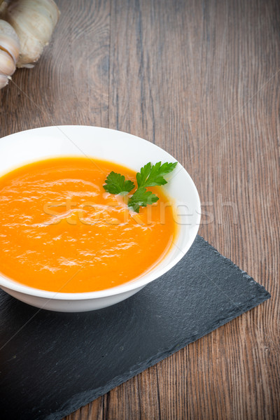 Foto stock: Abóbora · sopa · branco · madeira · comida · fundo