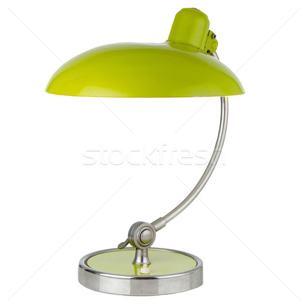 Retro green table lamp Stock photo © homydesign