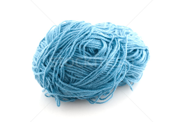 Blue  knitting wool Stock photo © homydesign