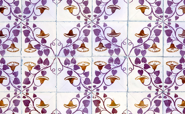 Stock photo: Traditional Portuguese glazed tiles