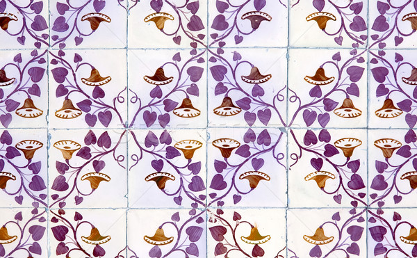 Traditional Portuguese glazed tiles Stock photo © homydesign