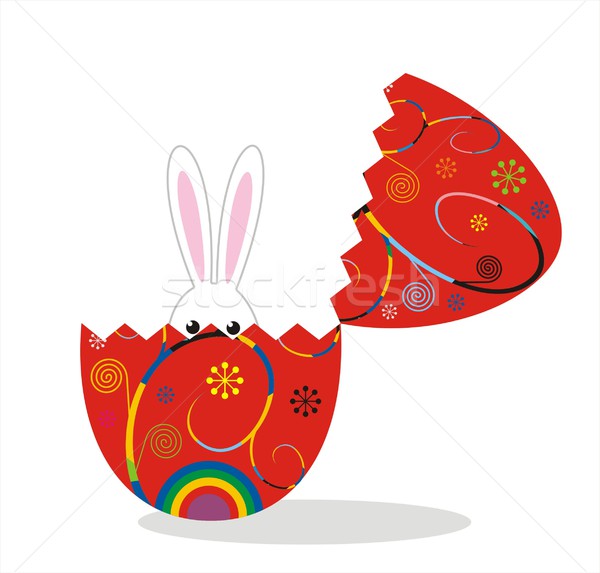 Vacaciones blanco huevo de Pascua no gradiente fácil Foto stock © HouseBrasil