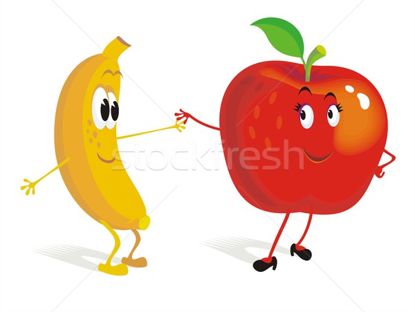 フルーツ ダンス バナナ リンゴ ダンス ストックフォト © HouseBrasil