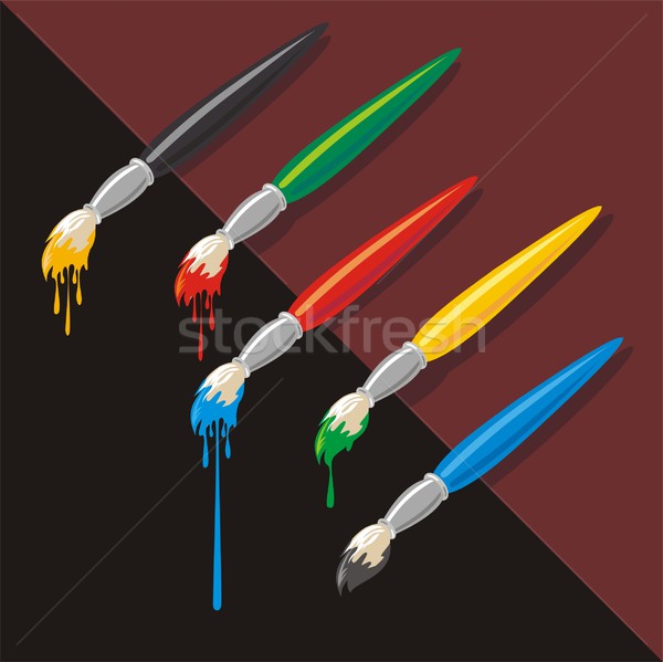 Dropping Paintbrushes Stock photo © HouseBrasil