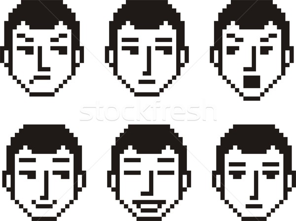 Pixel Faces Stock photo © HouseBrasil
