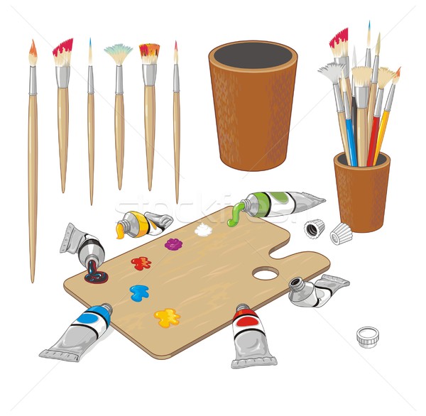 Stock photo: Painting Material Collection